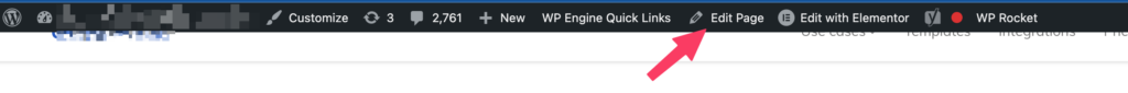 Screenshot: 3 – Open your post, page or template in the WordPress editor