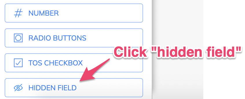 Screenshot: 1 – Create a hidden field
