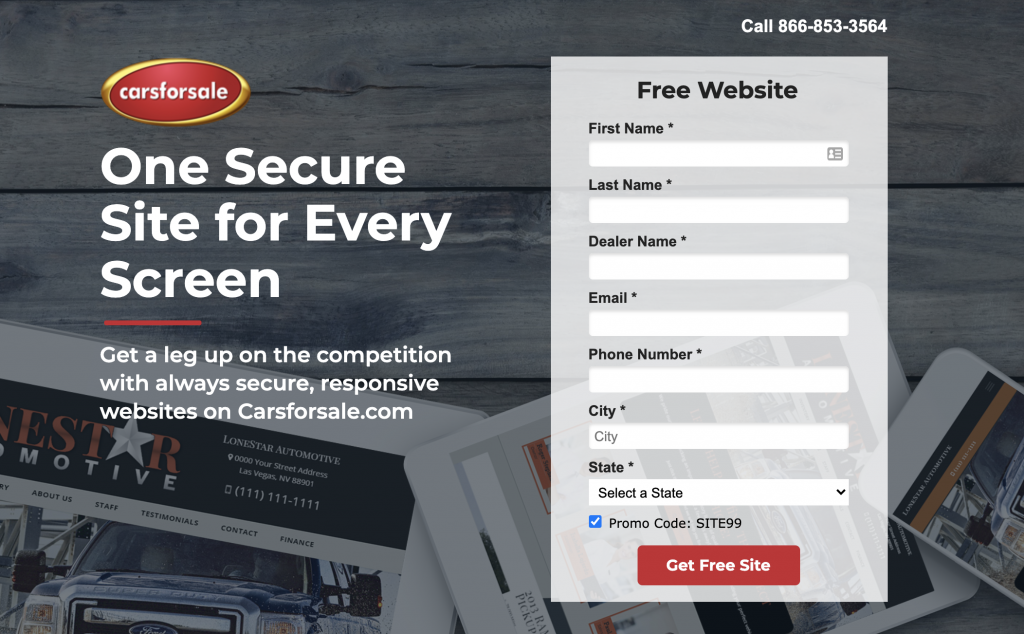 See the CarsForSale landing page.
