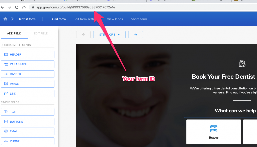 Screenshot: What does Growform send to Google Analytics?