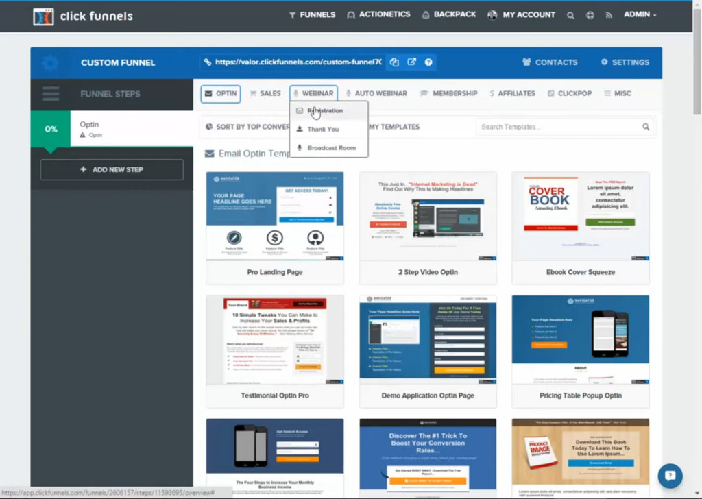 Screenshot: ClickFunnels
