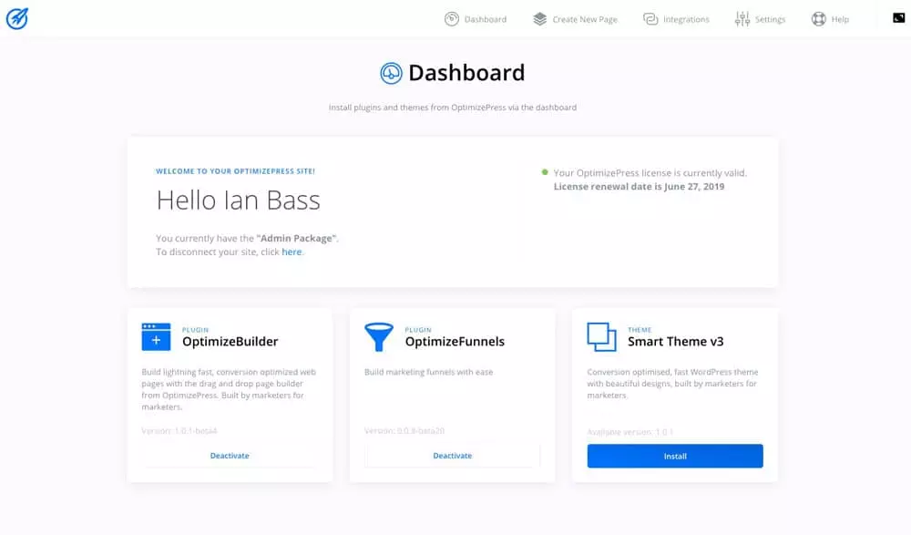 Screenshot: OptimizePress