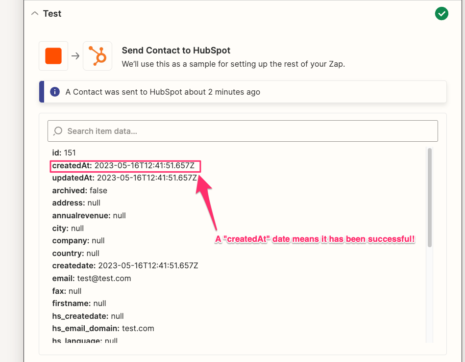 Screenshot: Step 6: Send your leads to HubSpot