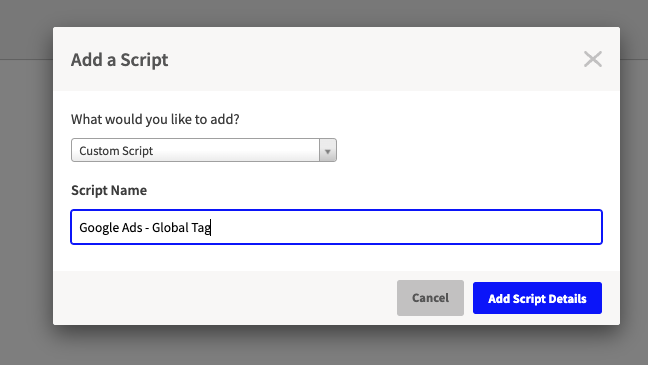 Screenshot: Step-by-step guide to tracking Google Ads conversions in Unbounce