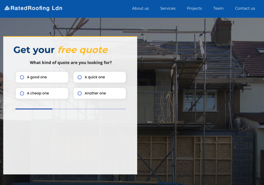 The Growform form embedded in a GoHighLevel landing page
