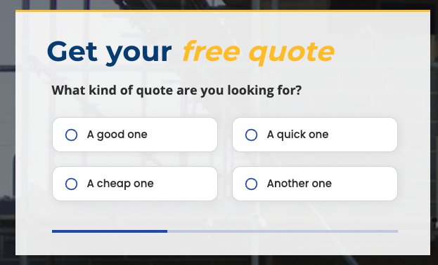 The finished Growform form on a GoHighLevel landing page