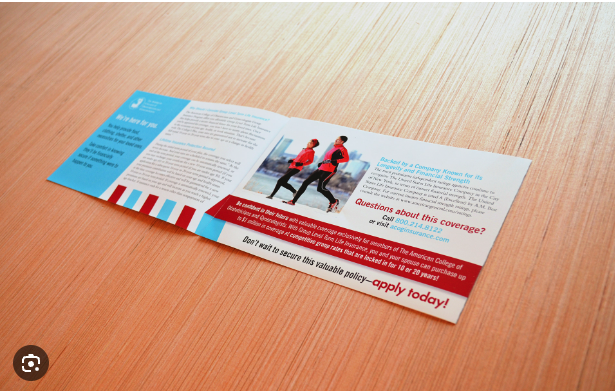 This Health Insurance Direct Mail design is available on Behance.