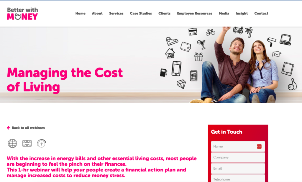 Better With Money organiza a menudo seminarios web informativos para mantenerse en contacto con sus clientes…