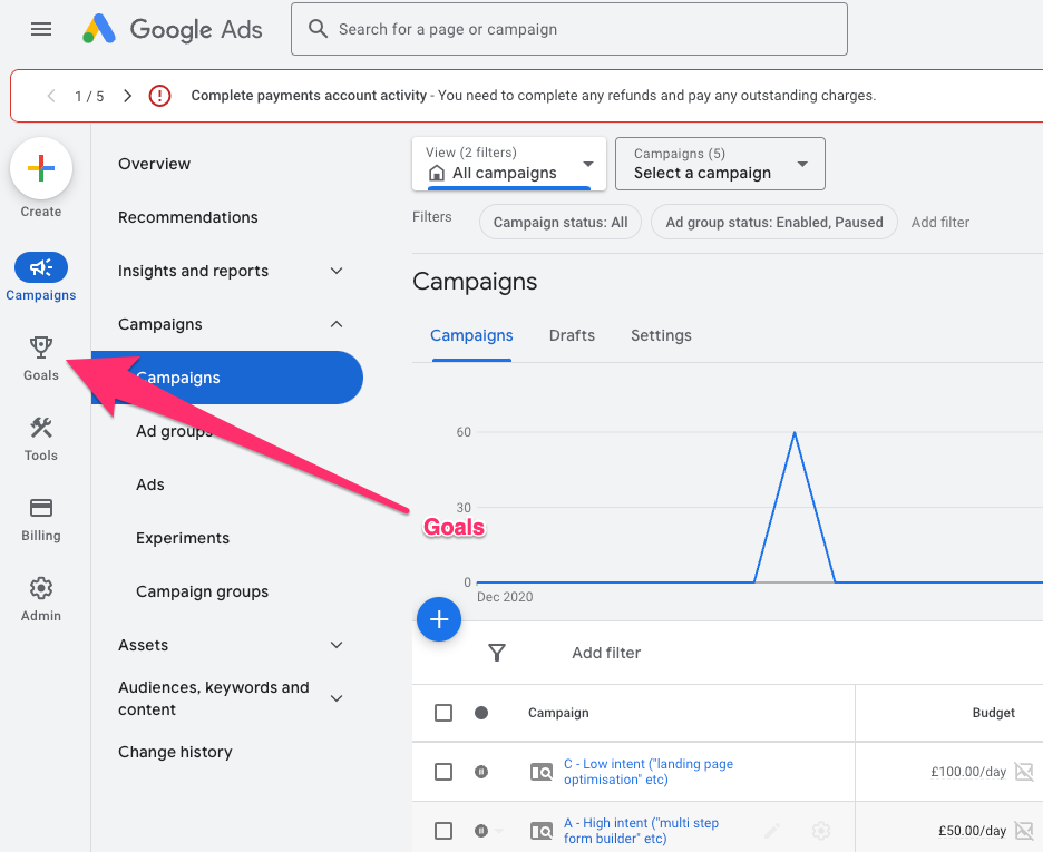 Screenshot: 1 – Take note of your Google Ads conversion ID and label