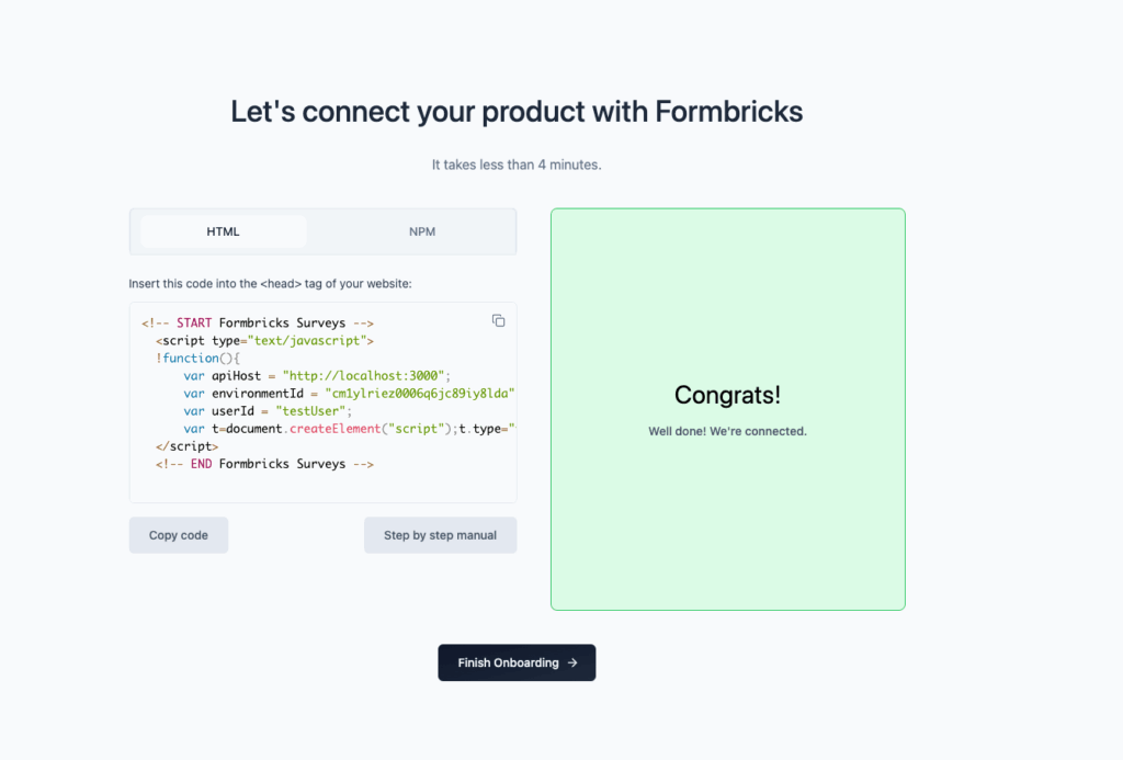 Screenshot: 18. Formbricks