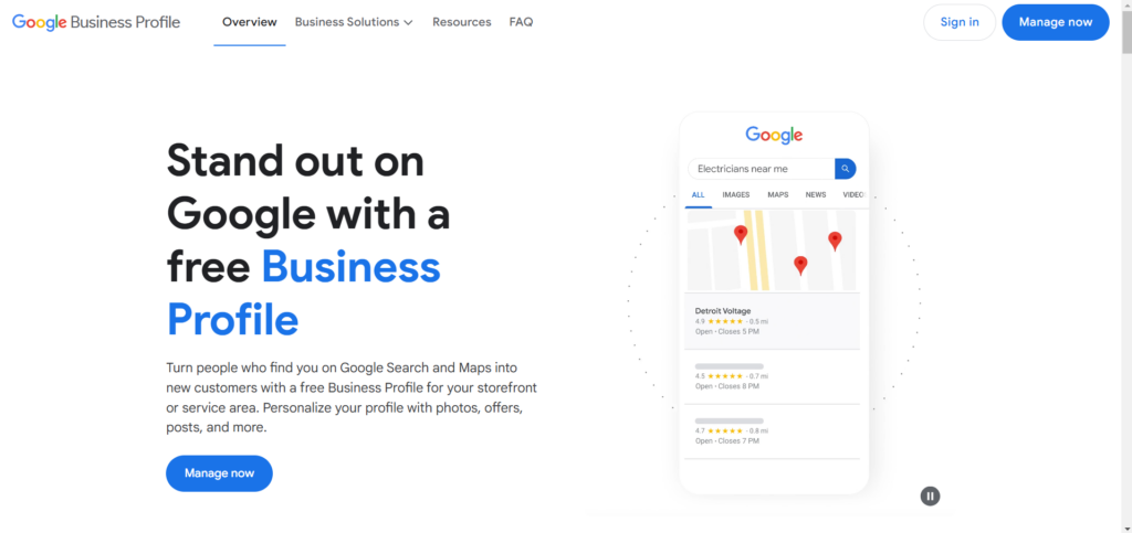 Screenshot: 2. Local SEO and Google My Business