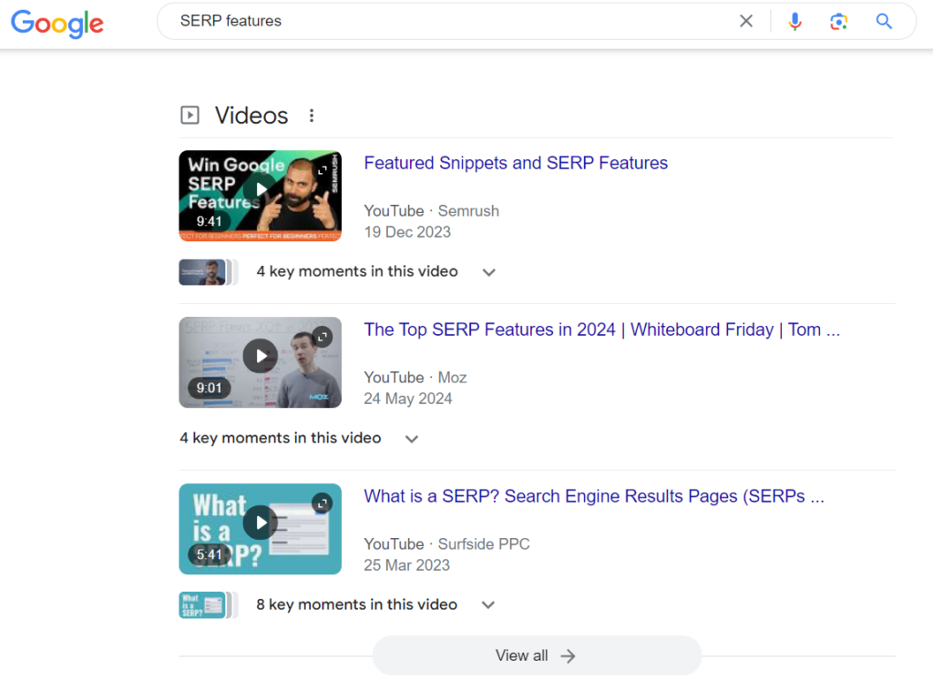 Screenshot: 5. Try Video SEO