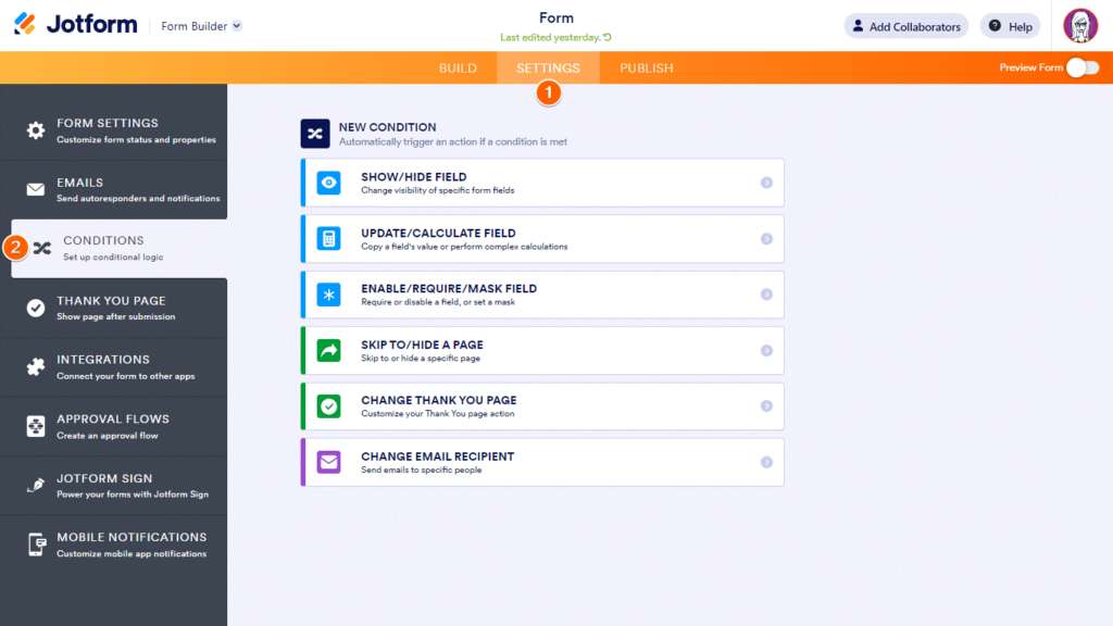 Screenshot: 4. Jotform