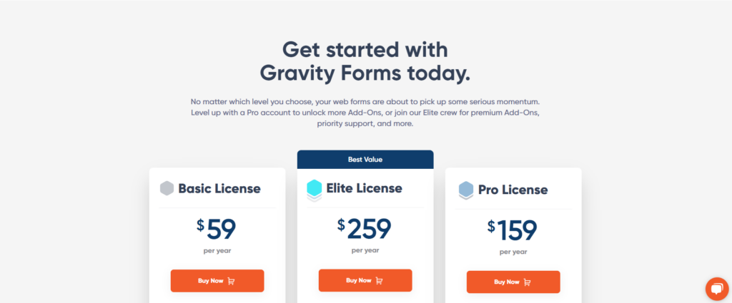Screenshot: Pricing