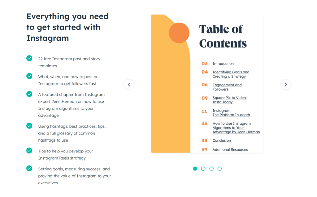 Screenshot: On-Page Copy