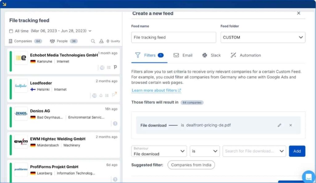 Screenshot: 4. Dealfront