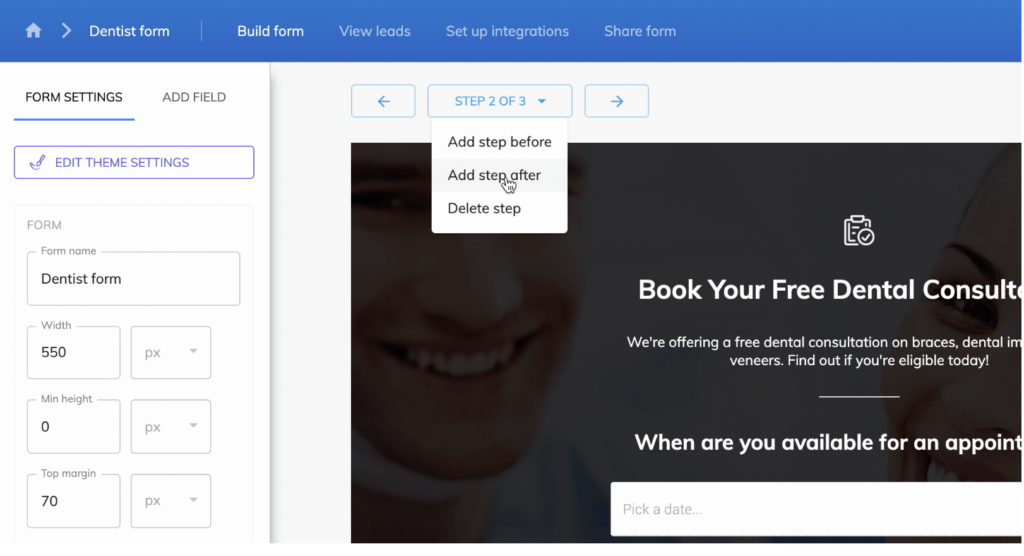 Screenshot: Keep Your Form Short and Simple
