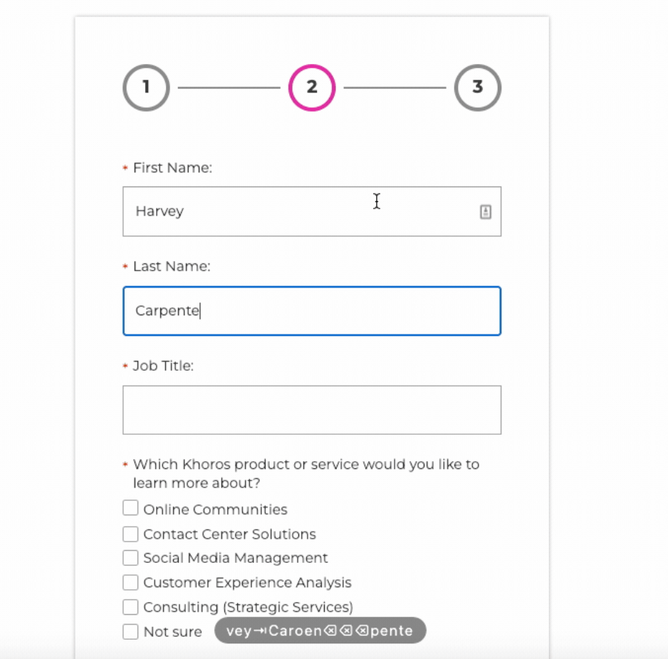 Screenshot: Include Progress Indicators