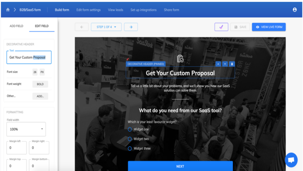 Screenshot: 1. Growform