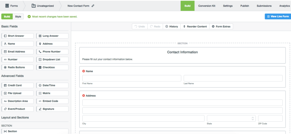 Screenshot: 6. Formstack