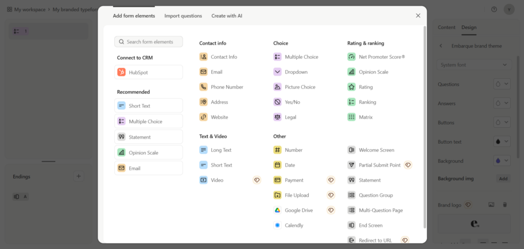 Captura de pantalla: 2. Typeform