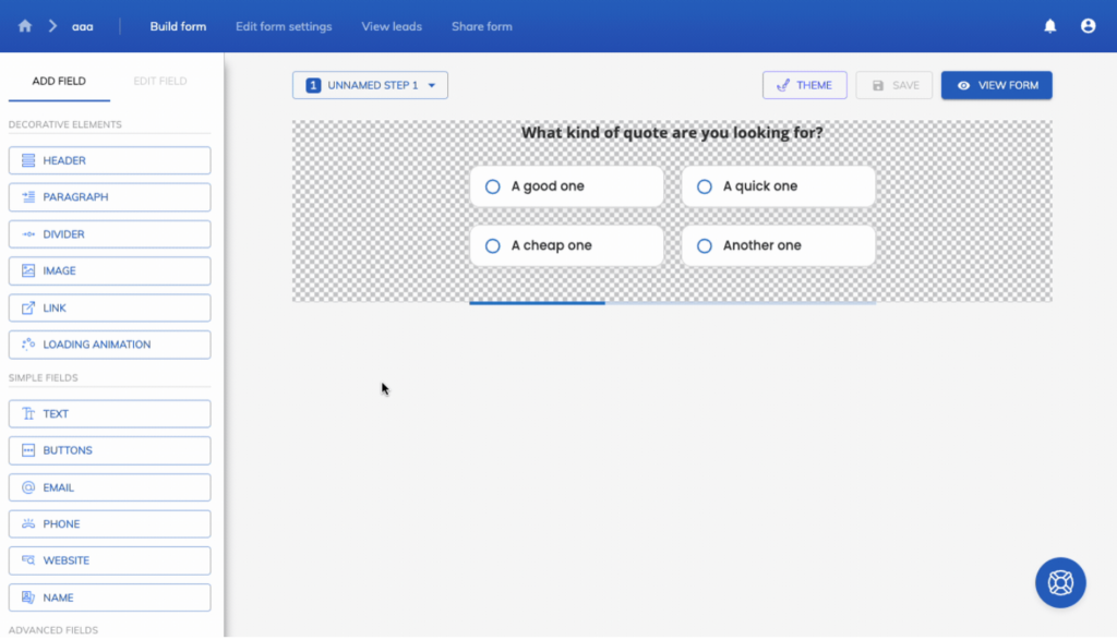 Screenshot: Keep it simple
