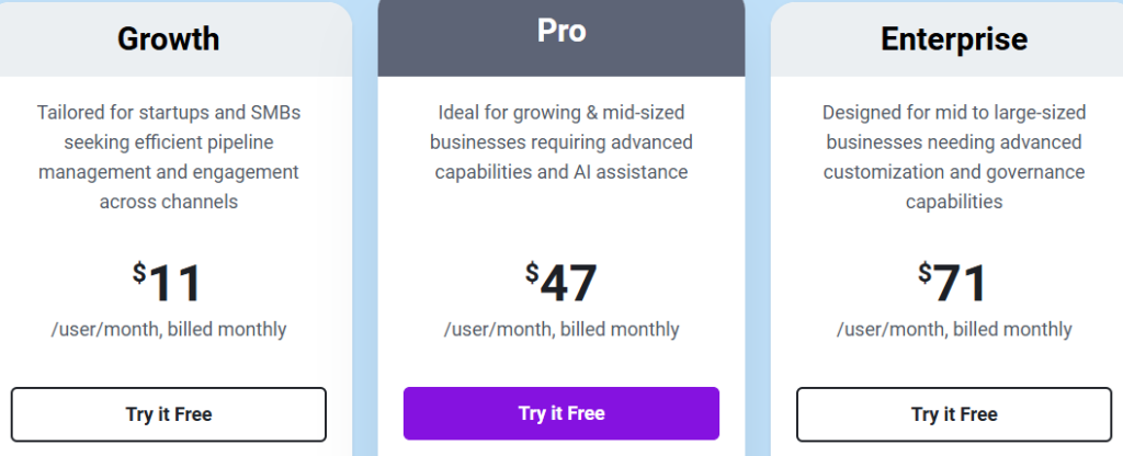 Screenshot: Pricing