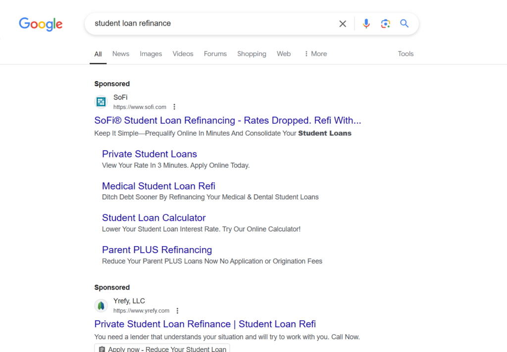 Screenshot: 2. Lassen Sie PPC-Anzeigen die schwere Arbeit machen