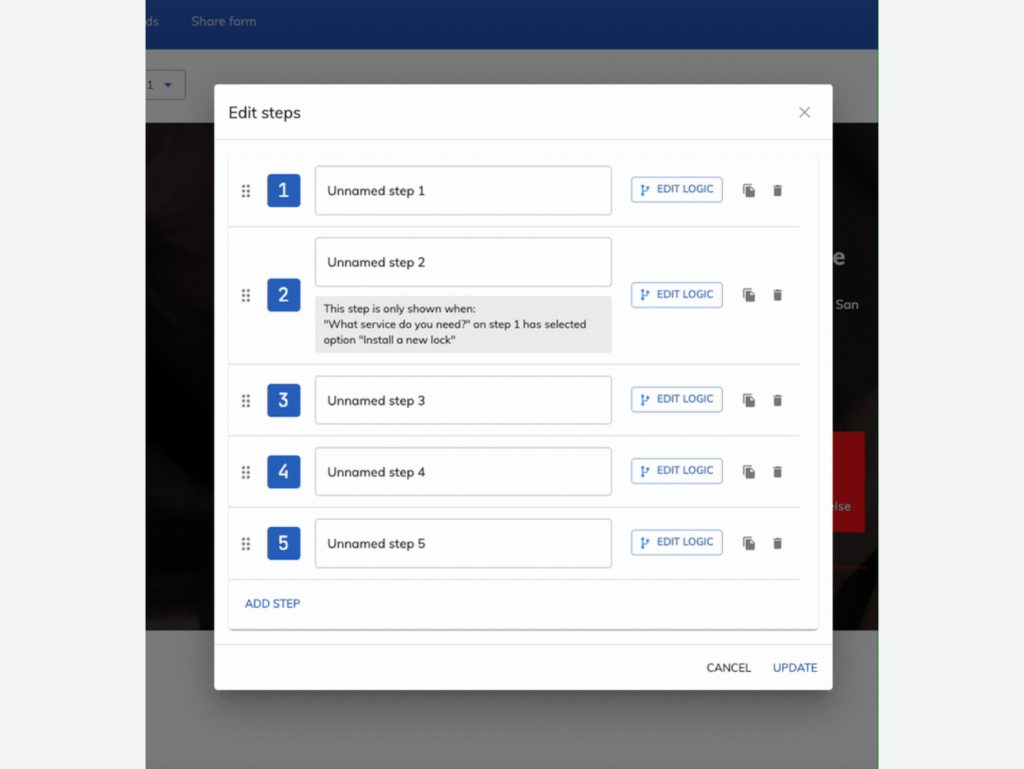 Screenshot: Design Lead Capture Forms