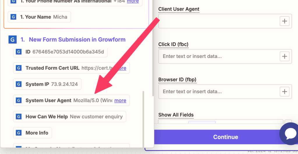 Screenshot: 3. Create a zap