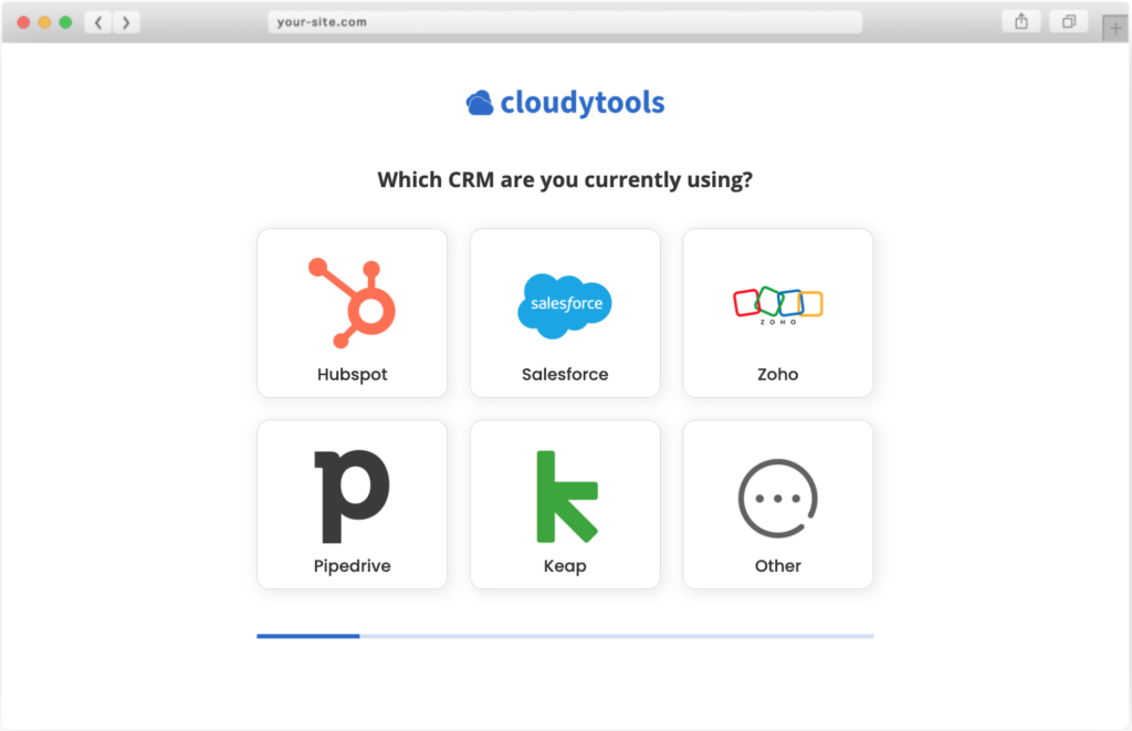 Example: A B2B company uses Growform’s multi-step forms to collect only relevant user data, reducing drop-offs.