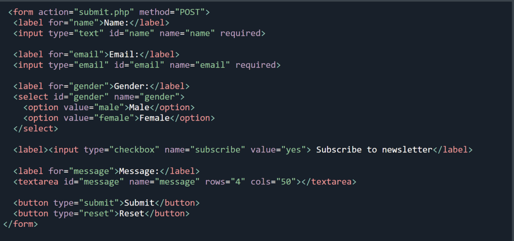 Screenshot: Input
