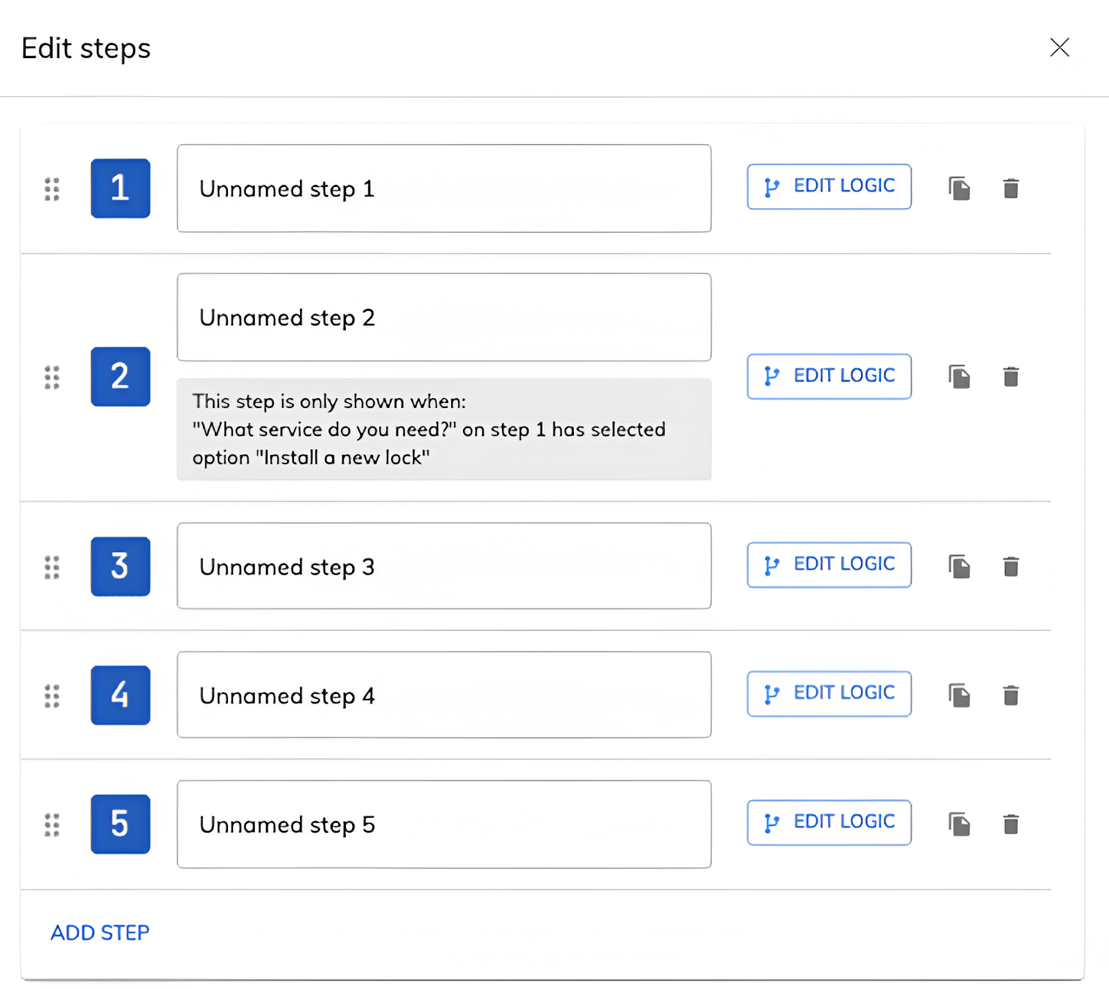 Screenshot: 2. Applicare regole condizionali nel Form Builder