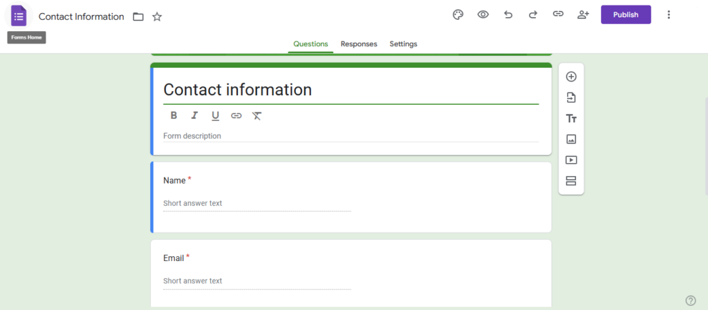 Captura de pantalla: ¿Qué es Google Forms?