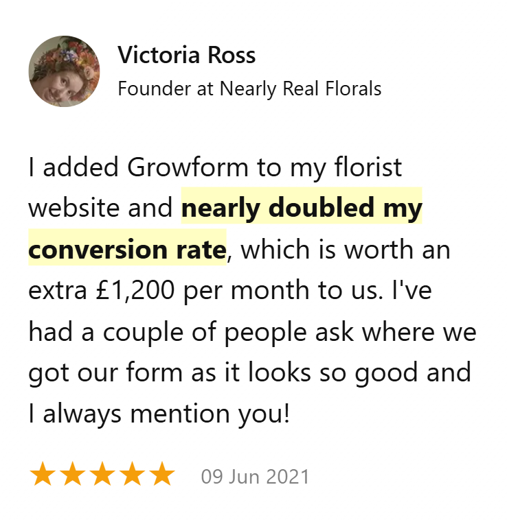 Screenshot: 1. Growform