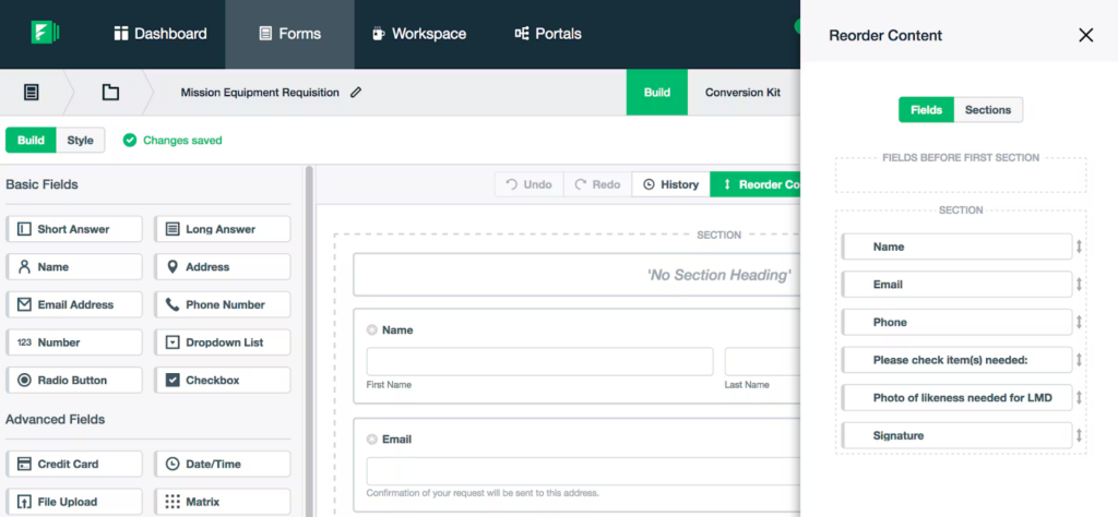 Screenshot: 2. Formstack