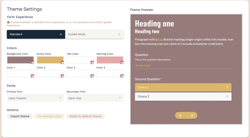 Screenshot: 3. Papierform