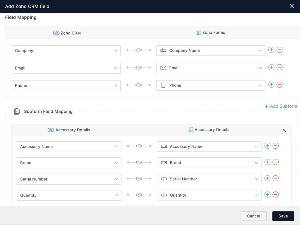 Screenshot: 5. Zoho Formulare