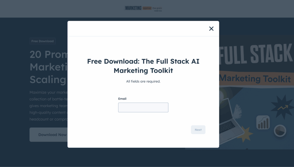 Screenshot: 5. Offer Lead Magnets with Gated Content