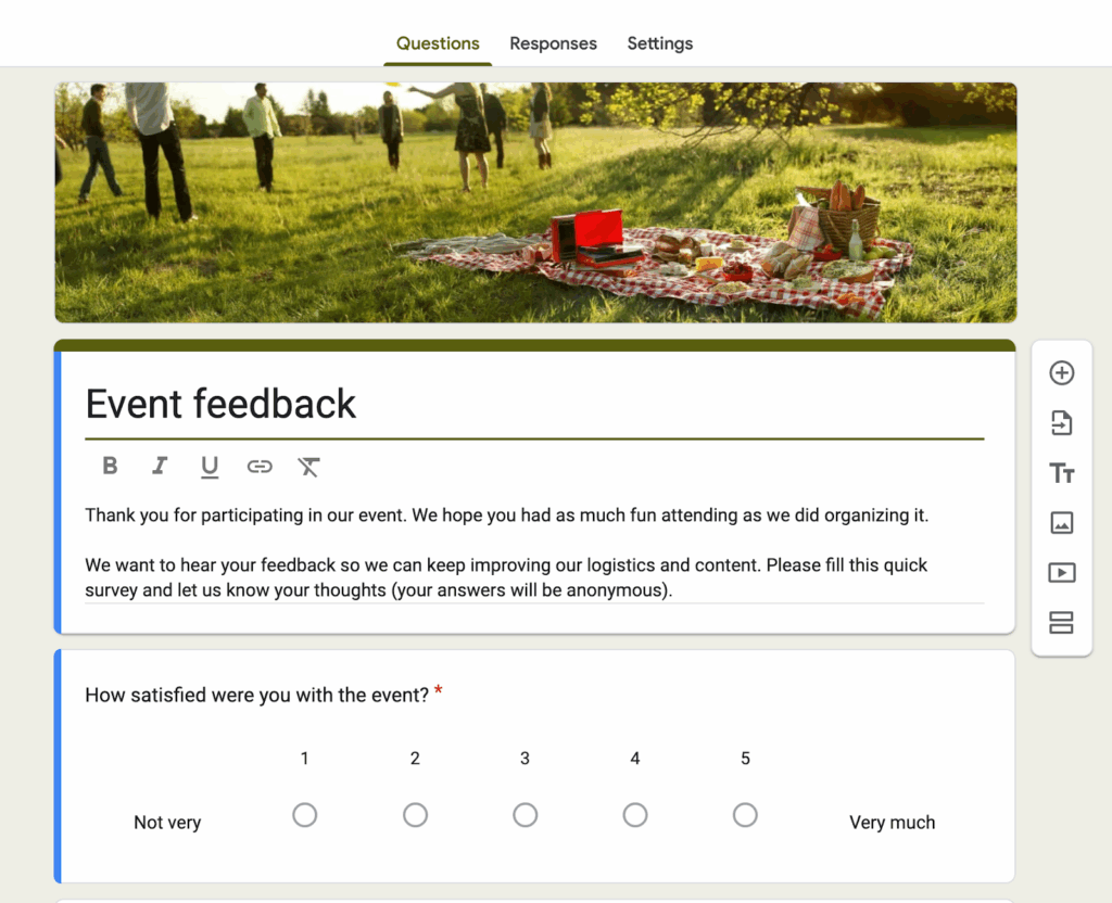 Capture d’écran : Qu’est-ce que Google Forms ?