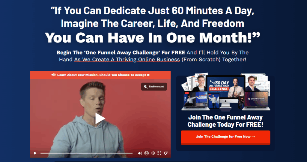 Screenshot: 7. ClickFunnels – Eine Funnel-Away-Herausforderung