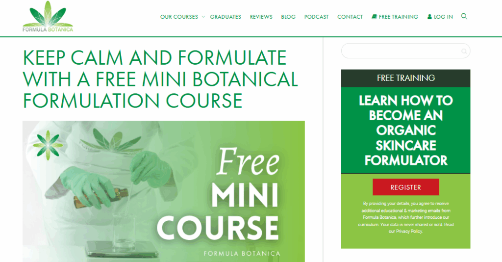 Screenshot: 8. Formel Botanica Kostenloser Kurs