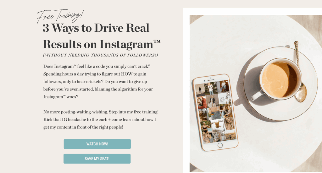 Screenshot: 2. Jenna Kutcher – „Instagram Wachstums-Workshop“