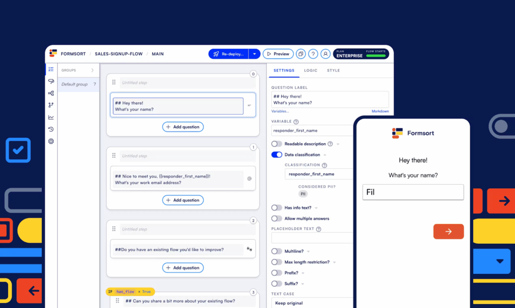 Screenshot: 2. Formsort