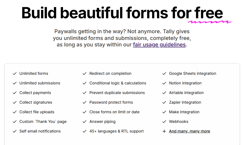 Screenshot: Pricing