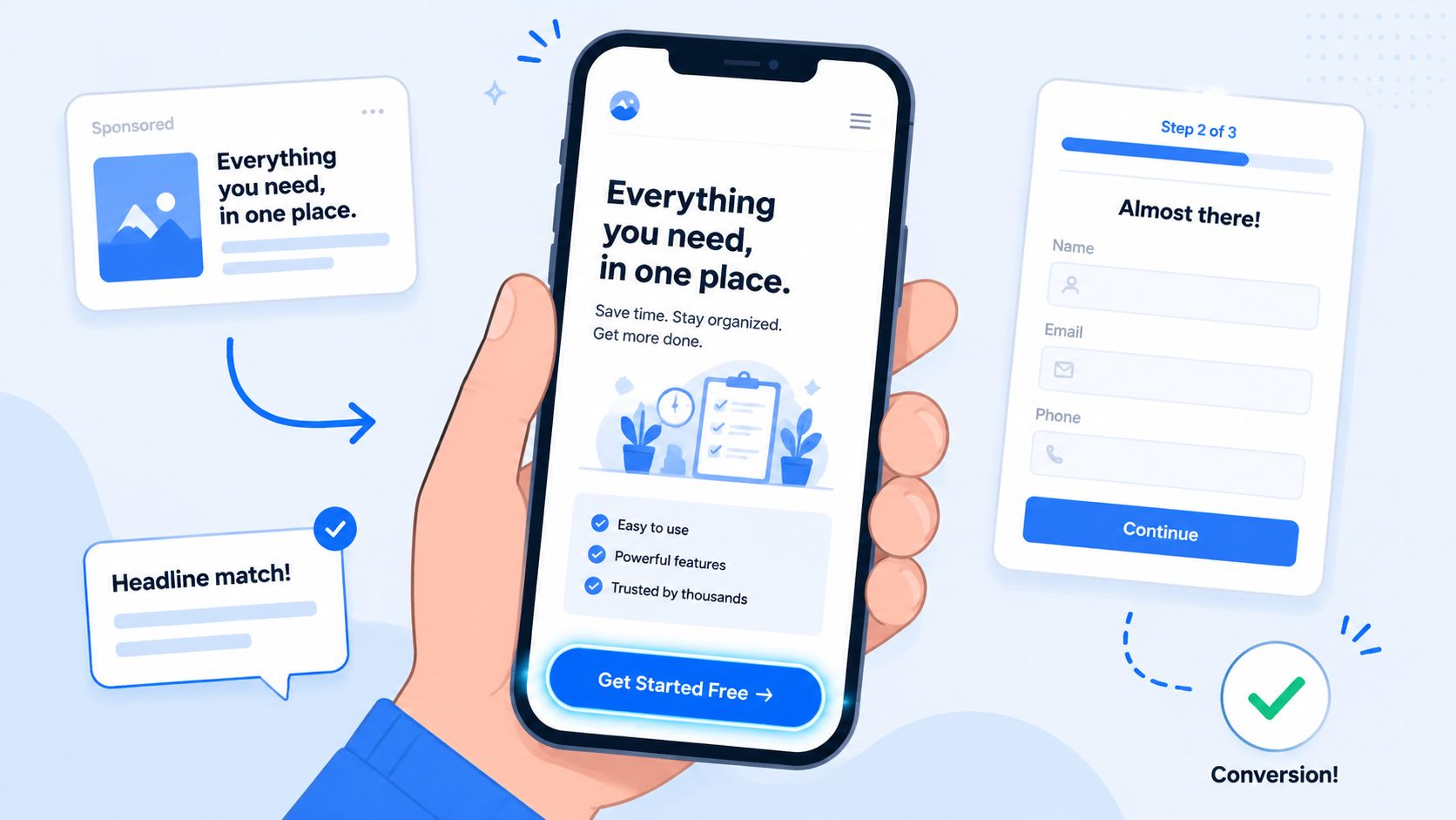 Screenshot: Fixing Landing Page and Form UX for Mobile Lead Capture