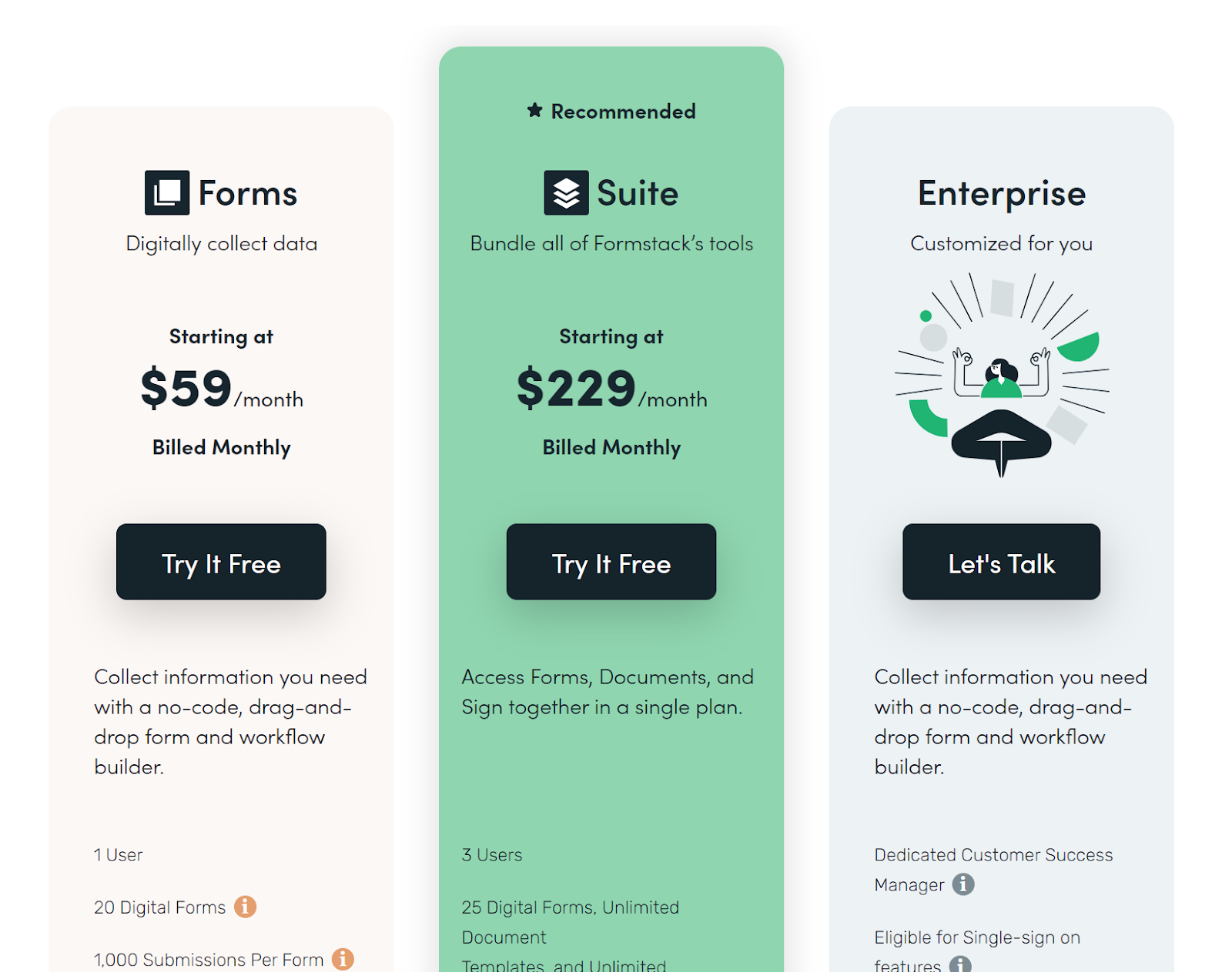 Screenshot: Pricing