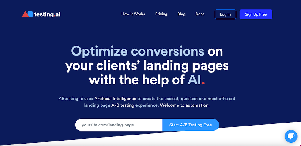Screenshot: 1. ABtesting.ai